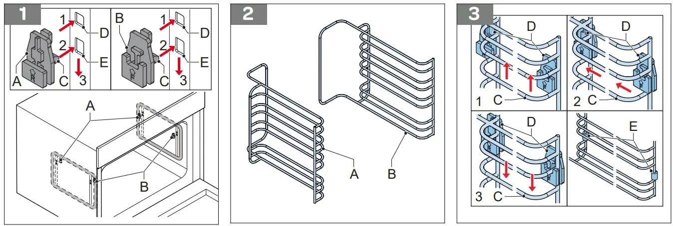 INVENTUM IMC6150RK Built-In Oven with Microwave Instruction Manual - INSTALLING THE GUIDE RACKS