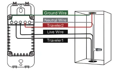 gosuna smart Wifi Light Switch 3-way Kit - instraction 2