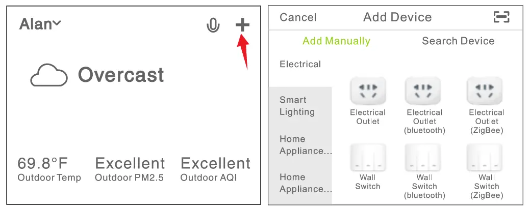 gosuna smart Wifi Light Switch 3-way Kit - overcast