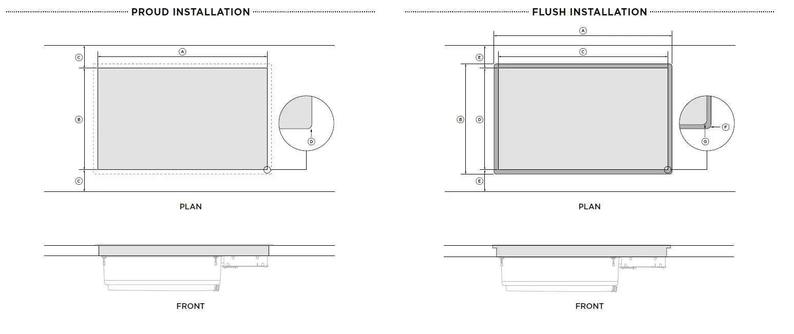 FISHER PAYKEL CID834DTB4 Minimal Downdraft Induction Cooktop fig6
