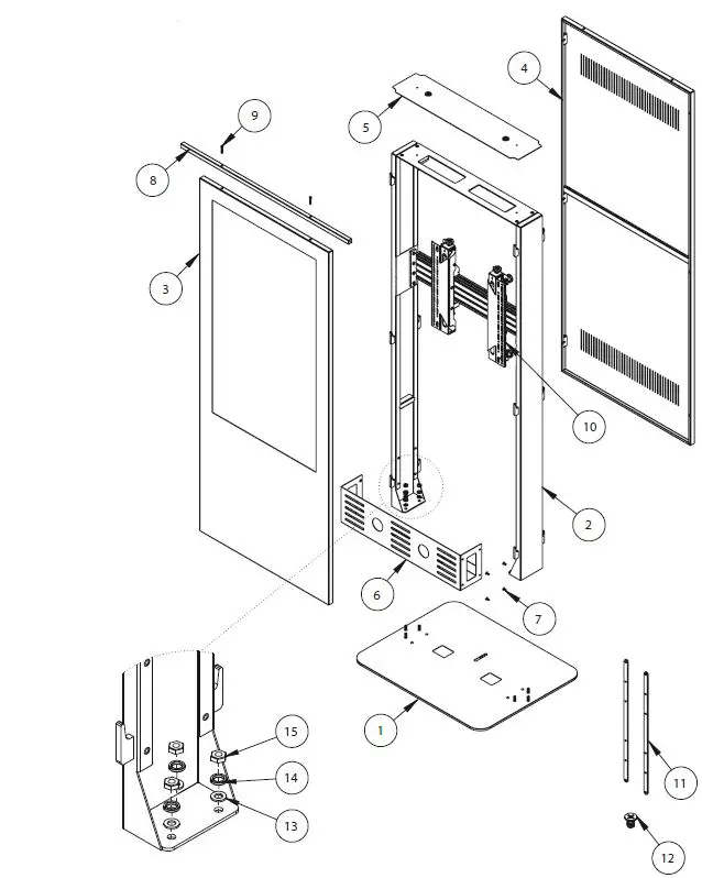BTECH BT7005 Single Screen Digital Signage Kiosk-1