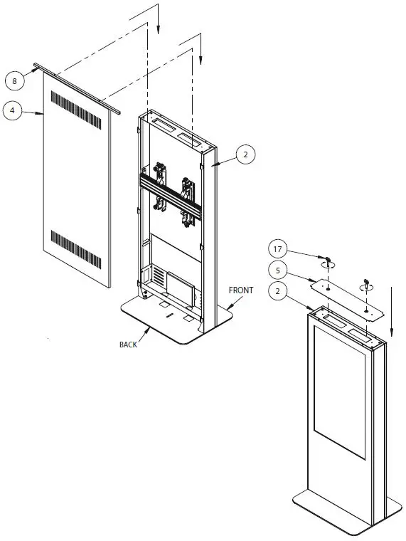 BTECH BT7005 Single Screen Digital Signage Kiosk-12