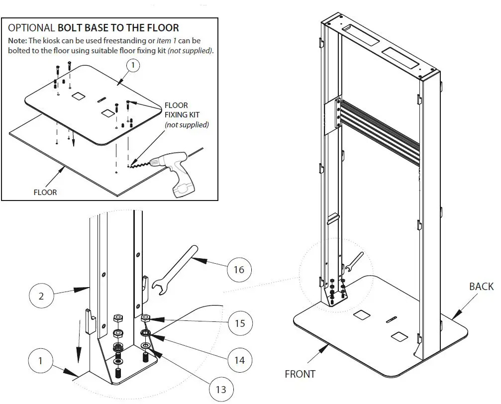 BTECH BT7005 Single Screen Digital Signage Kiosk-7
