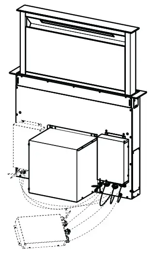 Fix the Electric Unit to the Hood Canopy using the screws 12a provided