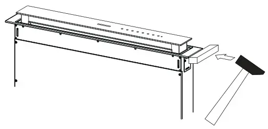 Use a tool (hammer) to tap all along the front Frame