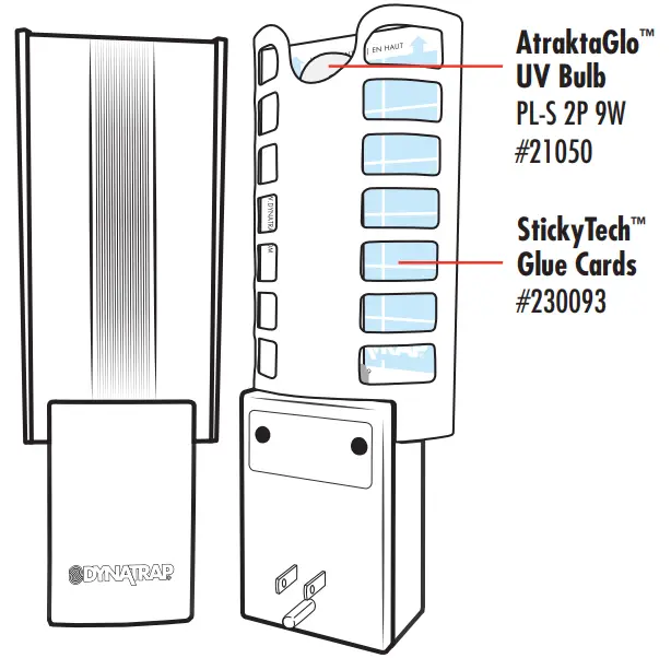 DYNATRAP DT3009 Flylight Indoor Insect Trap - Glue Cards