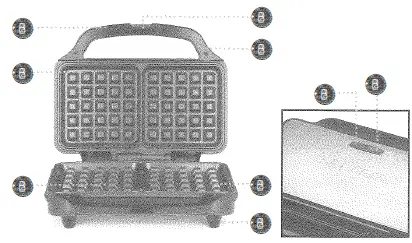 SALTER EK2249 Deep Fill Waffle Maker 1