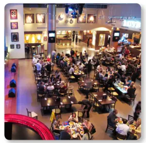 a group of people in a room