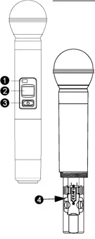 PHENYX PRO Selectable Frequency UHF Quad Channel Wireless Microphone System - Handheld Microphone