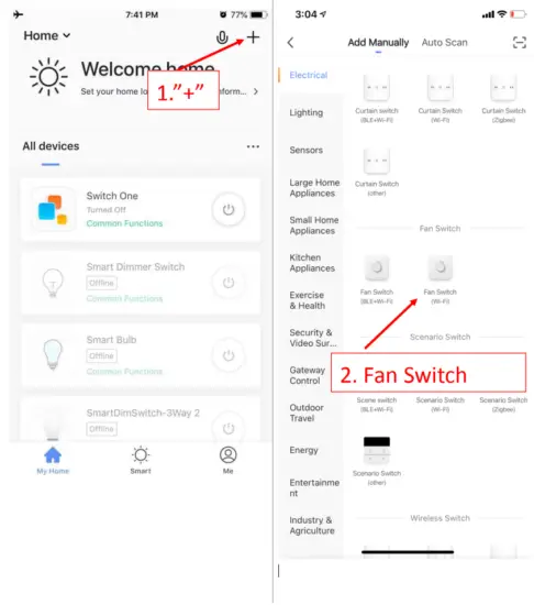 Martin Jerry US FC 01 Smart Fan Speed Control - switch on App