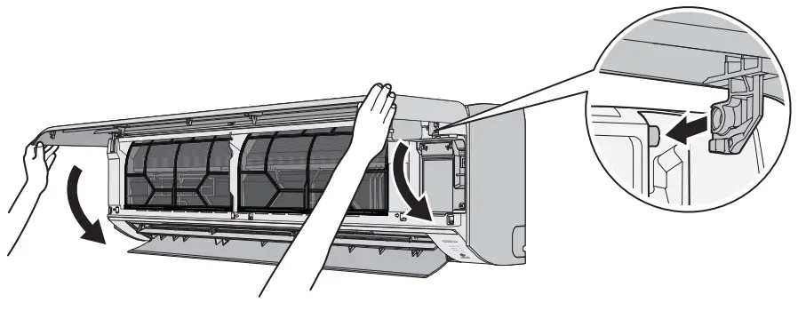Panasonic CS RU18YKA Air Conditioner - Hold horizontally