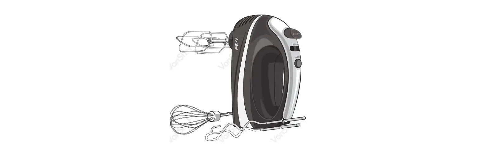 Vonhaus 2007067 Black Hand Mixer Instruction Manual