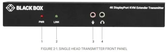 BLACK BOX KVX Series KVXLCDP 100 4K DP KVM Extender - figure 1
