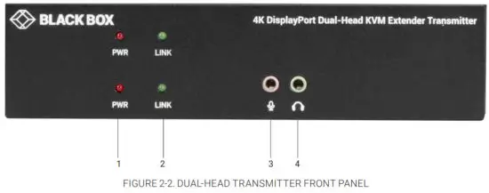 BLACK BOX KVX Series KVXLCDP 100 4K DP KVM Extender - figure 2