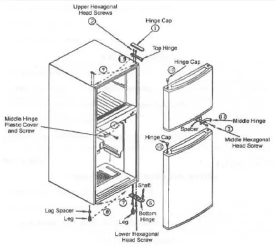 SUMMIT CP351W Refrigerator - Door Swing