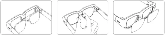 remove and install the shading lenses
