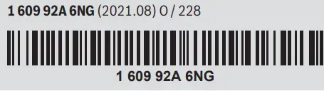 BOSCH GSR 12V 15 FC Professional Cordless Drill Driver - bar code