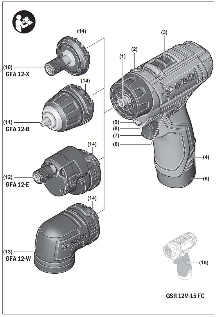 BOSCH GSR 12V 15 FC Professional Cordless Drill Driver - fig