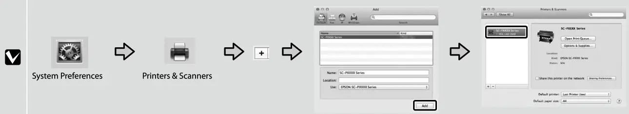 Epson SC P8500D Sure cooler LFP Printer - Adding the printer to your Mac device