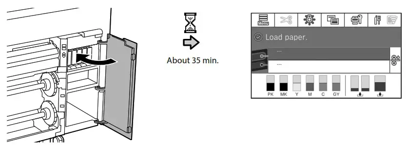 Epson SC P8500D Sure cooler LFP Printer - Initial Ink Charging 7