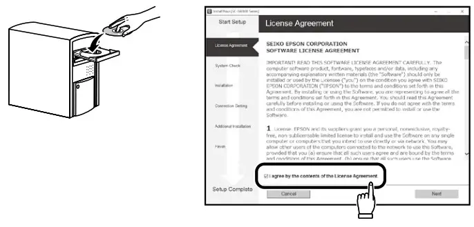 Epson SC P8500D Sure cooler LFP Printer - Installing the software