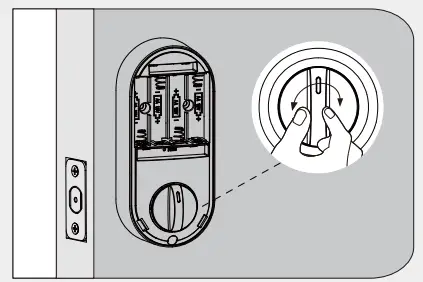 orangeIOT Keyless Entry Deadbolt Lock is completely in