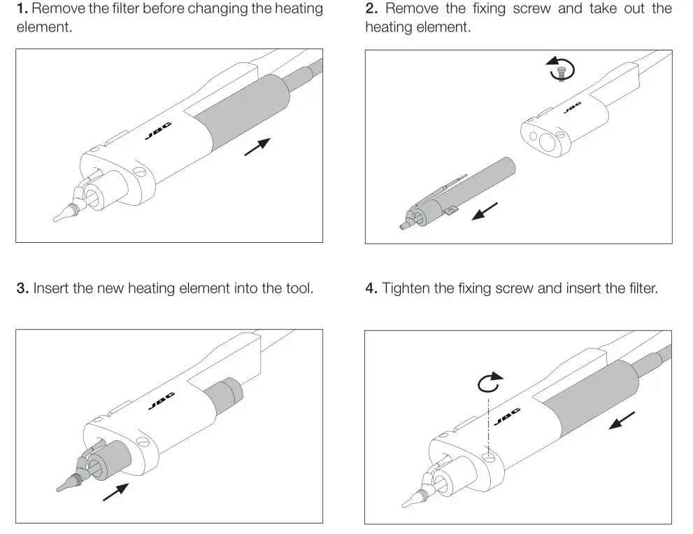 JBC Ds360 Micro Desoldering Iron - Changing Heating Element