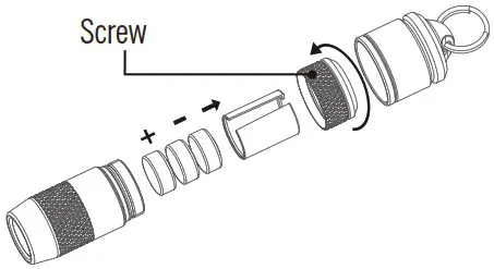 OLIGHT ‎O I1R2PRO BK Flashlight - BATTERY INSTALLATION