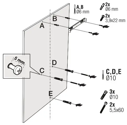 beko BHCB63640B 60cm Wall Mounted Cooker Hood - Installation of appliance