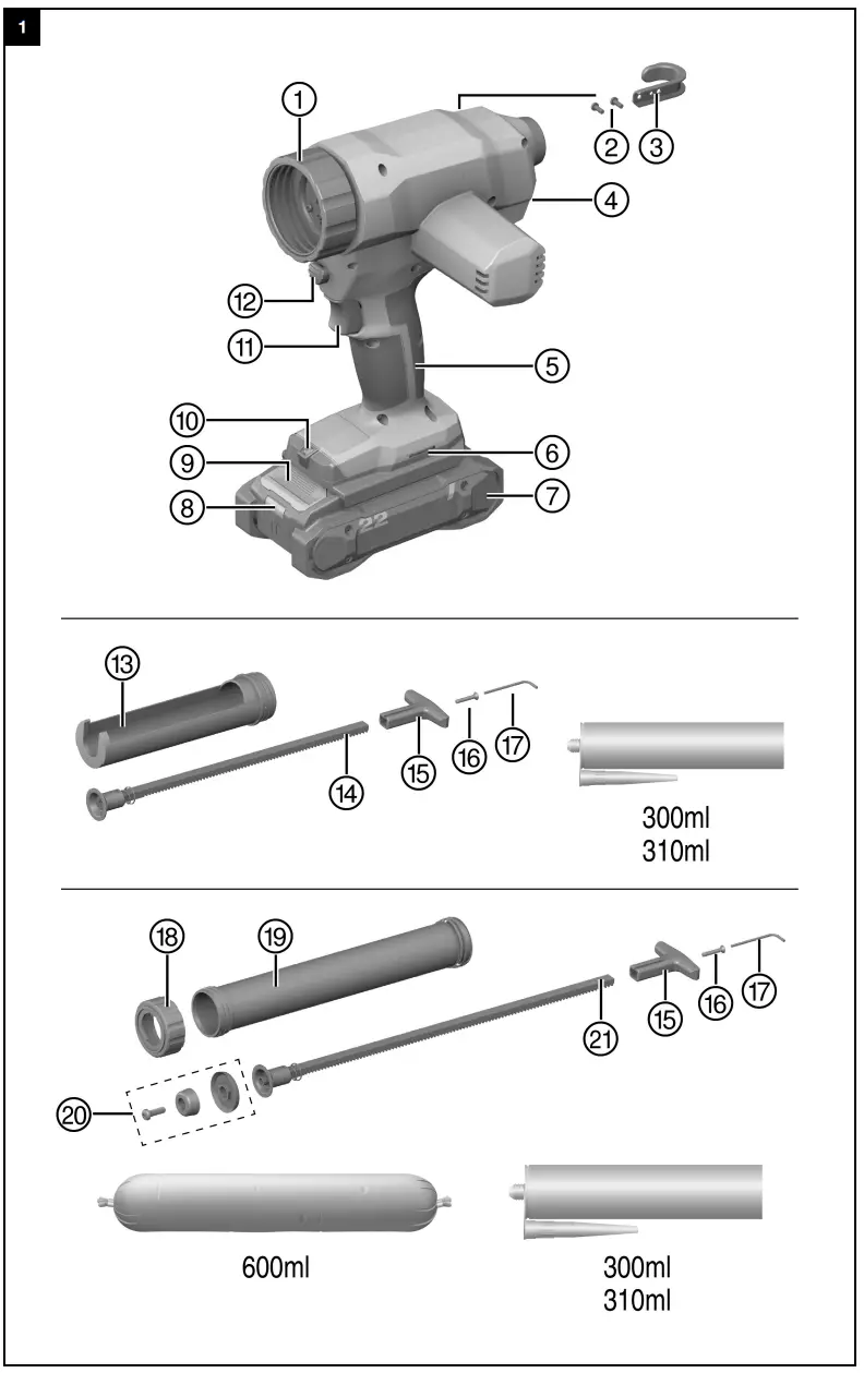 HILTI CD 4­22 Cordless Caulking Dispenser -