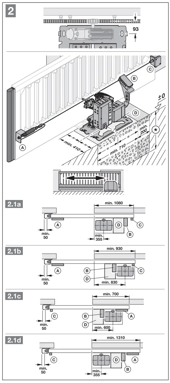 HORMANN Sliding Door Operator STA 500 FU for Entrance Gates - toothed track1