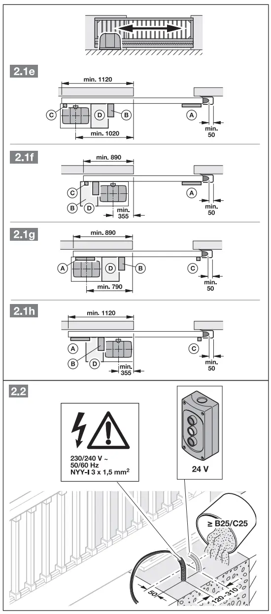HORMANN Sliding Door Operator STA 500 FU for Entrance Gates - toothed track2