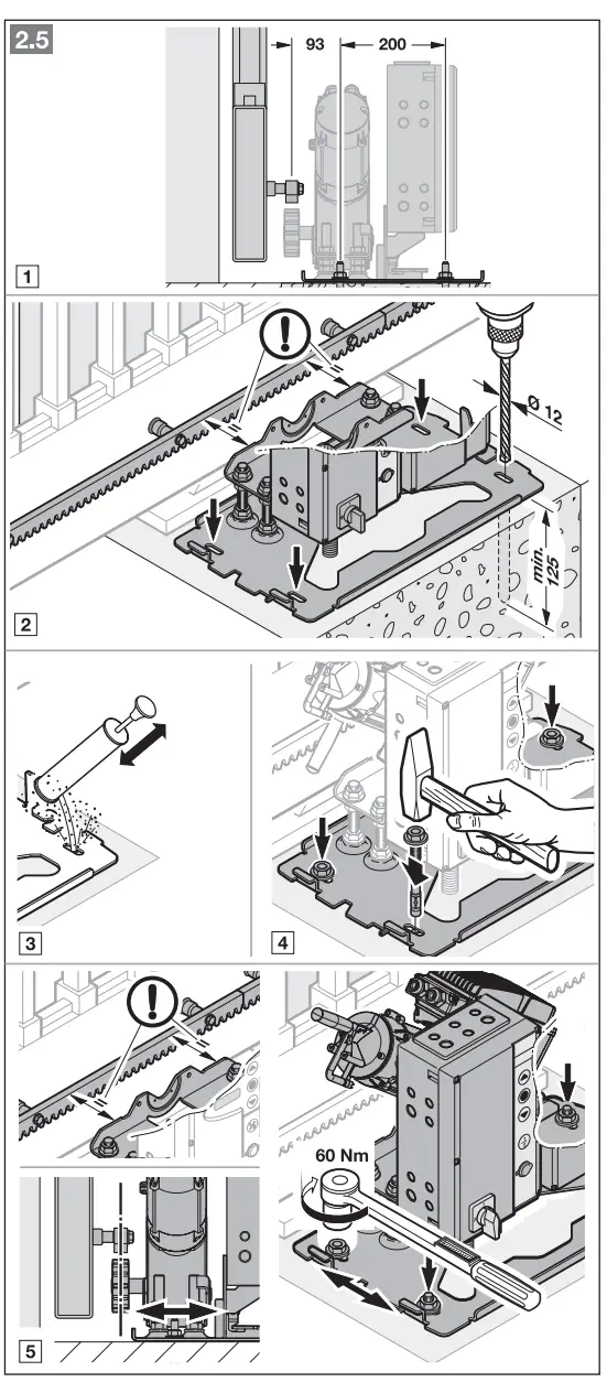 HORMANN Sliding Door Operator STA 500 FU for Entrance Gates - toothed track4