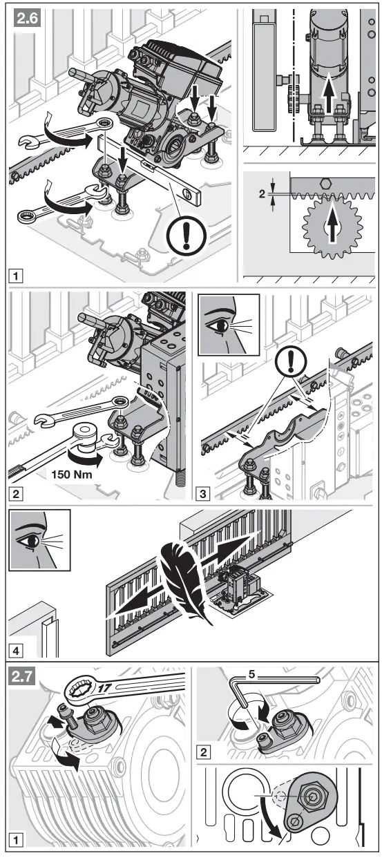 HORMANN Sliding Door Operator STA 500 FU for Entrance Gates - toothed track5