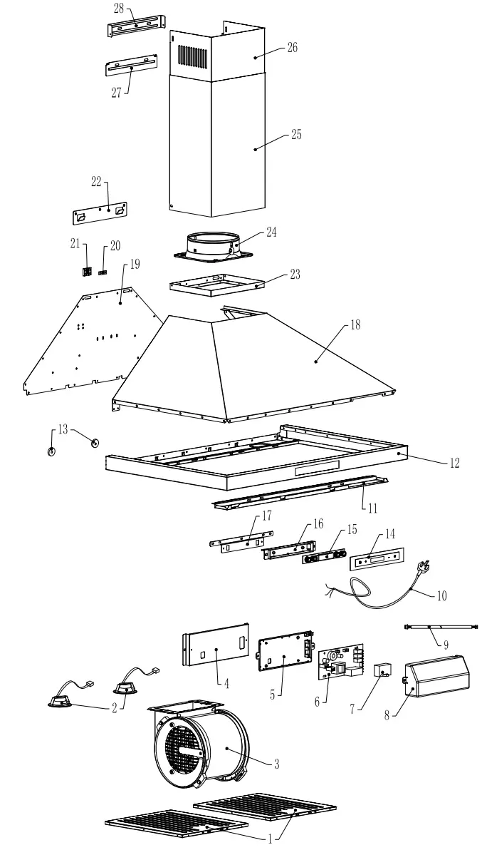 ancona AN 1576 Wall Range Hood - fig 6