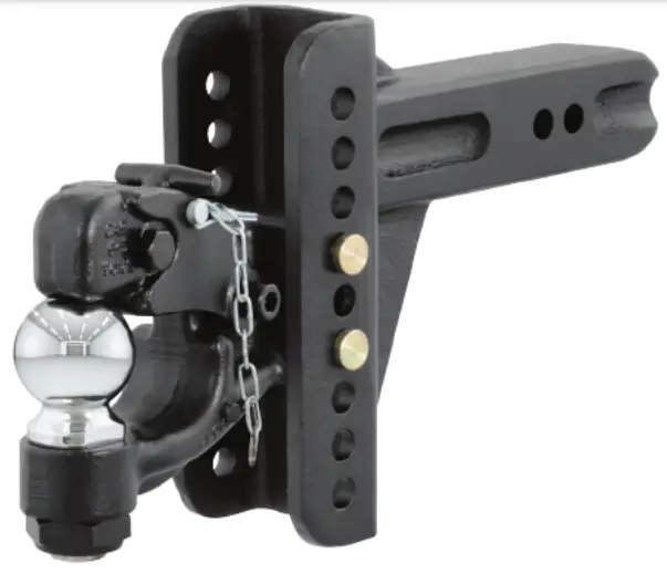 CURT 45908 Adjustable Pintle Hitch Combination 2 Inch Receiver