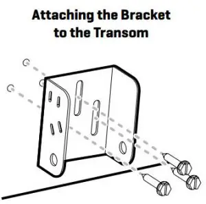 FIG 4 Attaching the Bracket to the Transom