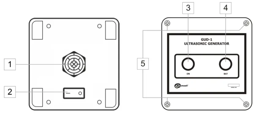 Sonel GUD 1 Ultrasonic Leak Detectors - Controls 1