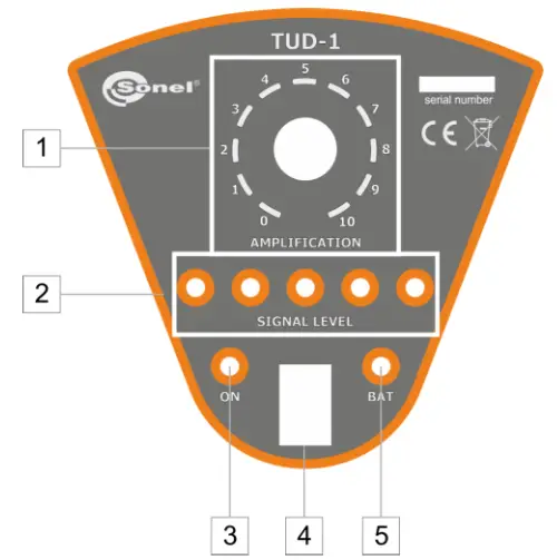Sonel GUD 1 Ultrasonic Leak Detectors - Controls