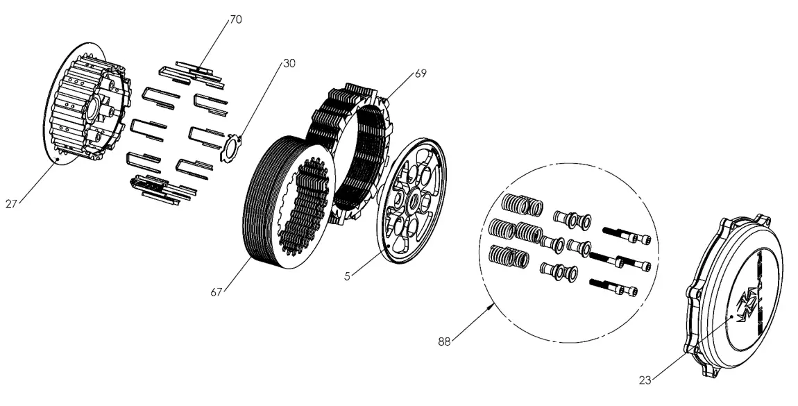 REKLUSE CoreManual TorqDrive for KX450 and KX250 2021 Bike Models - PARTS