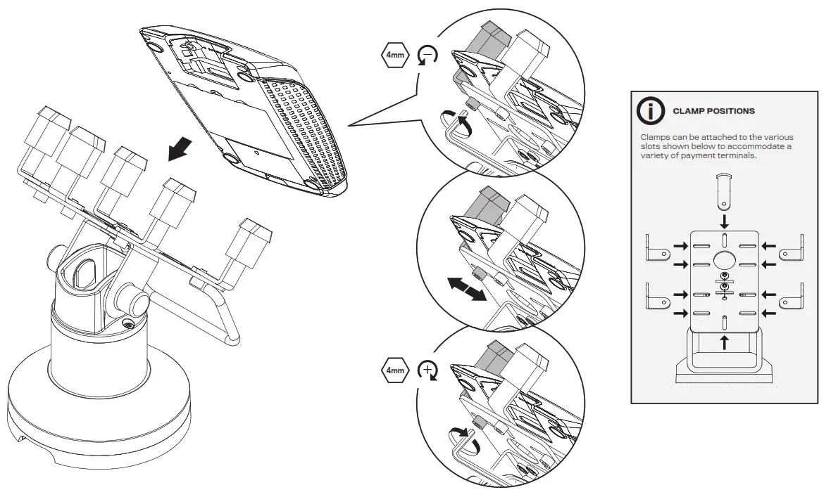 Innovative Design Works PTS 04 UNIV Universal Payment Terminal Stand - FIG8