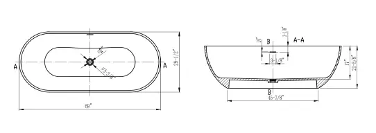 THE-HOME-DEPOT-UCW54326737-69-Inch-Stone-Resin-Flatbottom-Solid-Surface-Freestanding-Non-Whirlpool-Soaking-Bathtub-fig-1