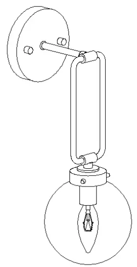 Uolfin 5069549 1 Light Depth Gold Globe Wall Light -fig2