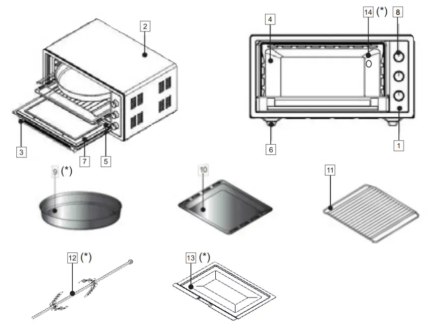 simfer M 3431R01N 0IA М34 Series Mini Oven - Fig 1