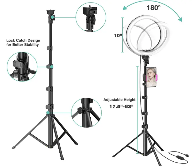 Erligpowht-ZBDTZ-10C-01-Selfie-Ring-Light-with-Tripod-fig-1