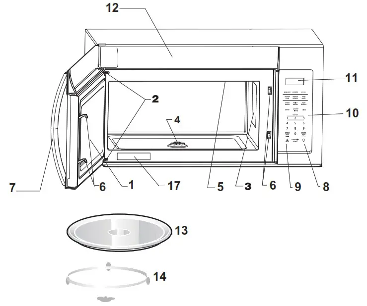 Hisense HMVZ173SS Over the Range Microwave Oven - FRONT VIEW