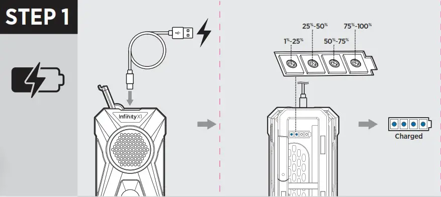 Infinity X1 700LM Work Lights with Speakers - overview 2