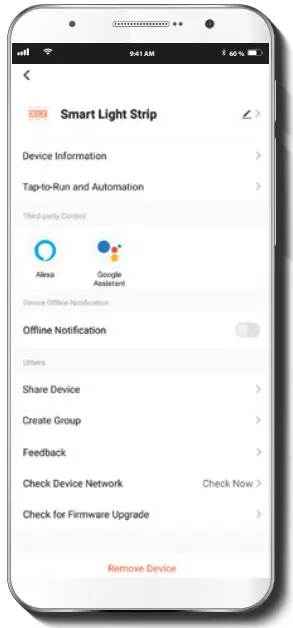 NEXXT SOLUTIONS Smart WiFi LED Light Strip Starter Kit - Figure 8