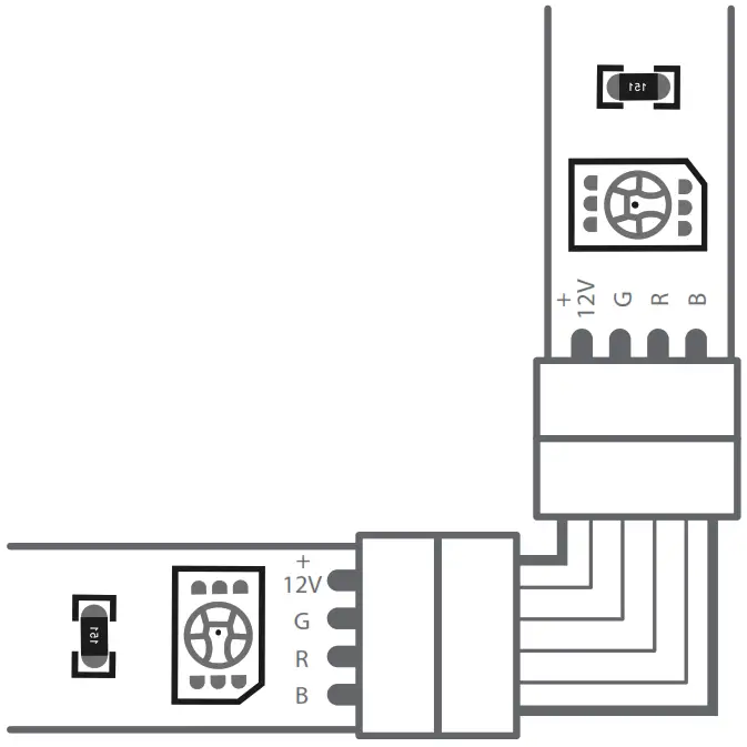 NEXXT SOLUTIONS Smart WiFi LED Light Strip Starter Kit - pin connectors