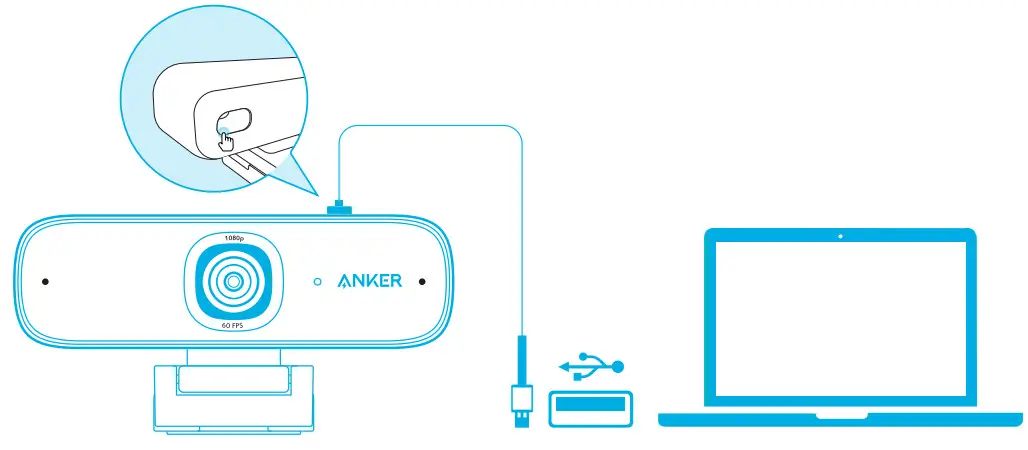 ANKER A3361 PowerConf C300 Full HD Webcam - Connecting to Computer